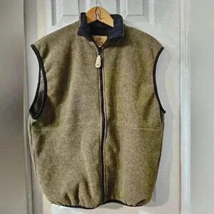 King Ranch Men's Grey Fleece Zip Up Vest